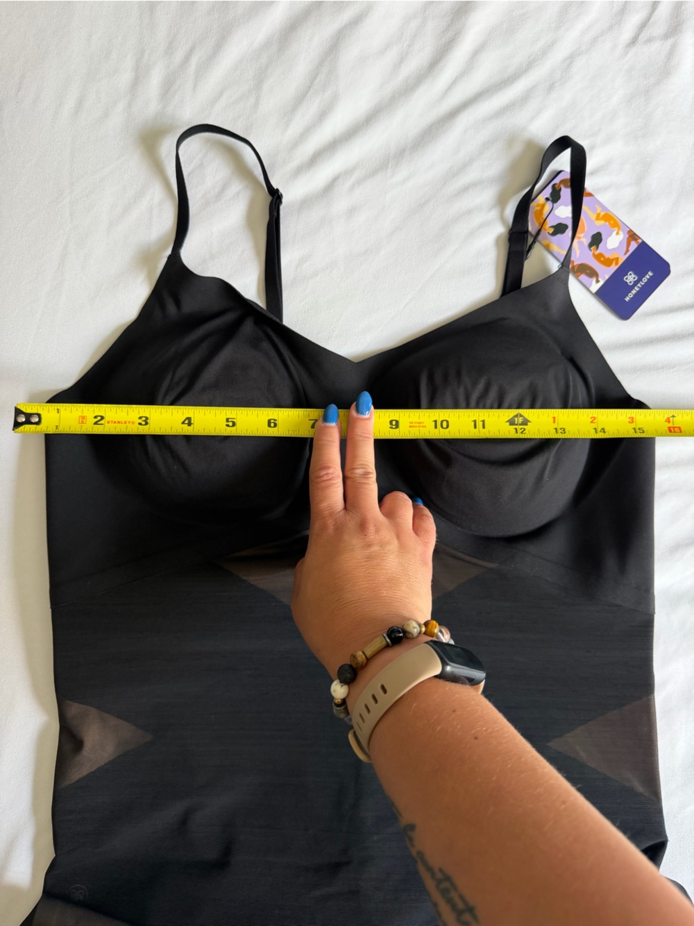 NWT Honeylove Mid Thigh Black Shapewear Bodysuit - Picture 16 of 17
